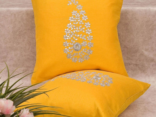 Handmade Gota Pati Work Designer Cushion Cover-Cushion Covers-Wedding Decor-Diwali cheapest Decor-Festival Decoration-Mehndi Decor- Home decoration