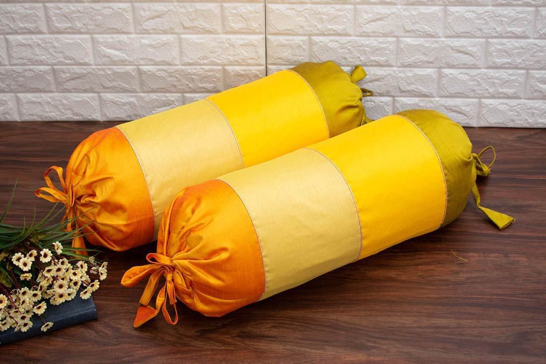 Go Yellow 4 Shades of Yellow Designer Bolster Covers