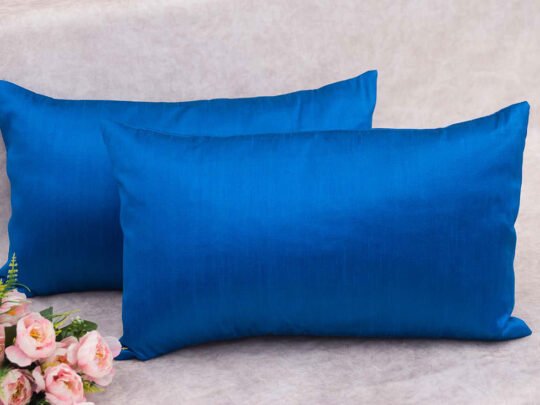 Plain Solid Superlative Teal Blue Rectangular Cushion Covers