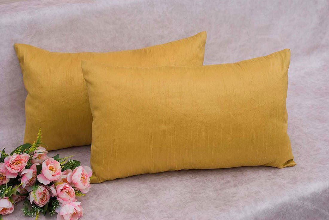 Plain Solid Superlative Beige Rectangular Cushion Covers