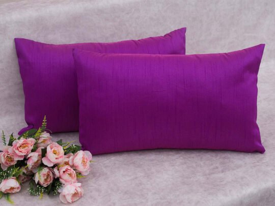 Plain Solid Superlative Purple Rectangular Cushion Covers