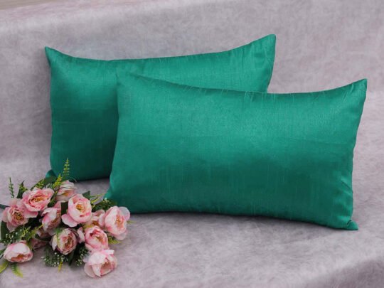 Plain Solid Superlative Mint Green Rectangular Cushion Covers