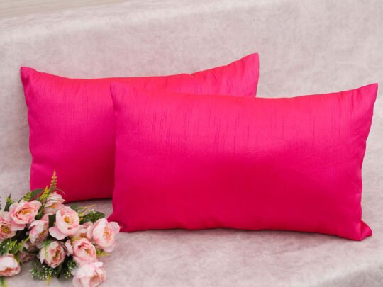 Plain Solid Superlative Magenta Rectangular Cushion Covers