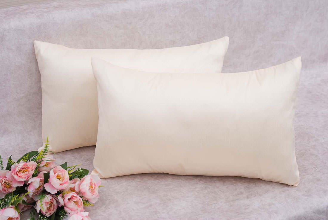 Plain Solid Superlative Ivory Rectangular Cushion Covers