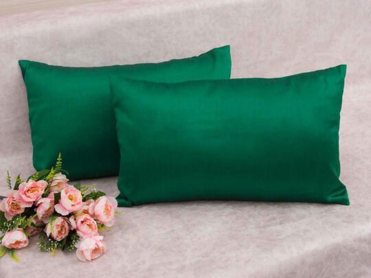 Plain Solid Superlative Emerald Green Rectangular Cushion Covers