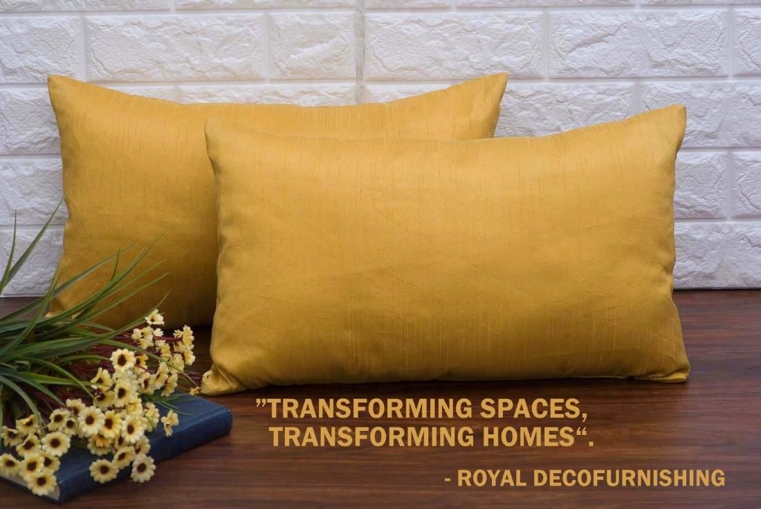 Plain Solid Superlative Beige Rectangular Cushion Covers - Image 4