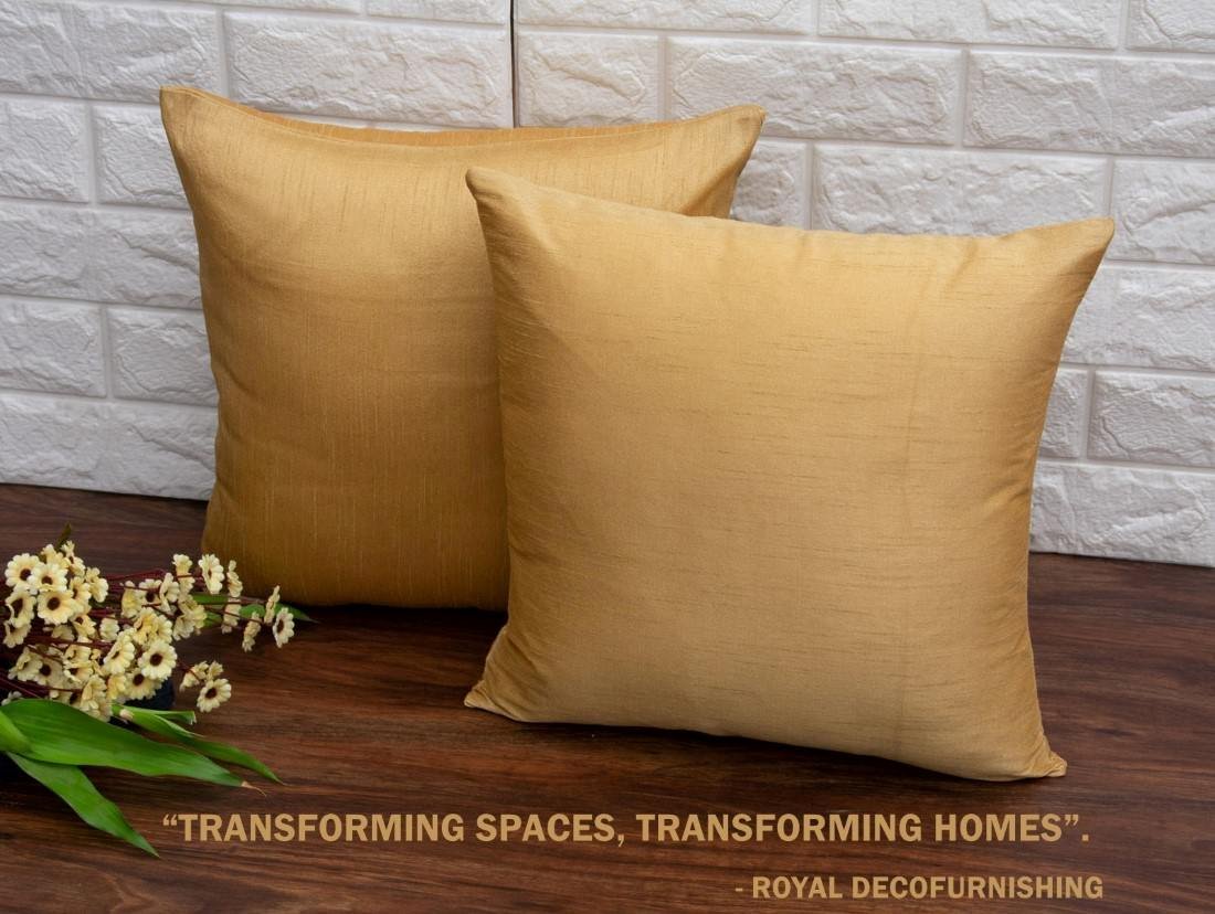 Plain Solid Superlative Beige Cushion Covers - Image 4