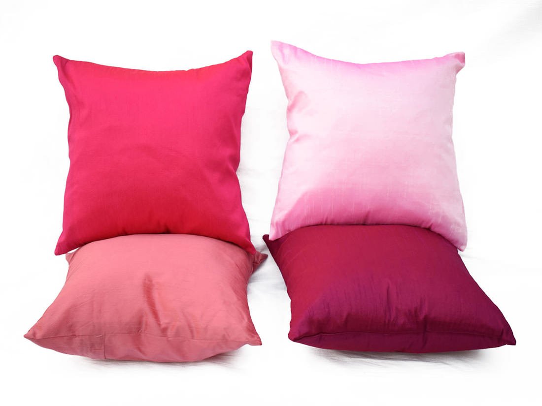 Go Pink 4 Different Shades Pink Cushion Covers