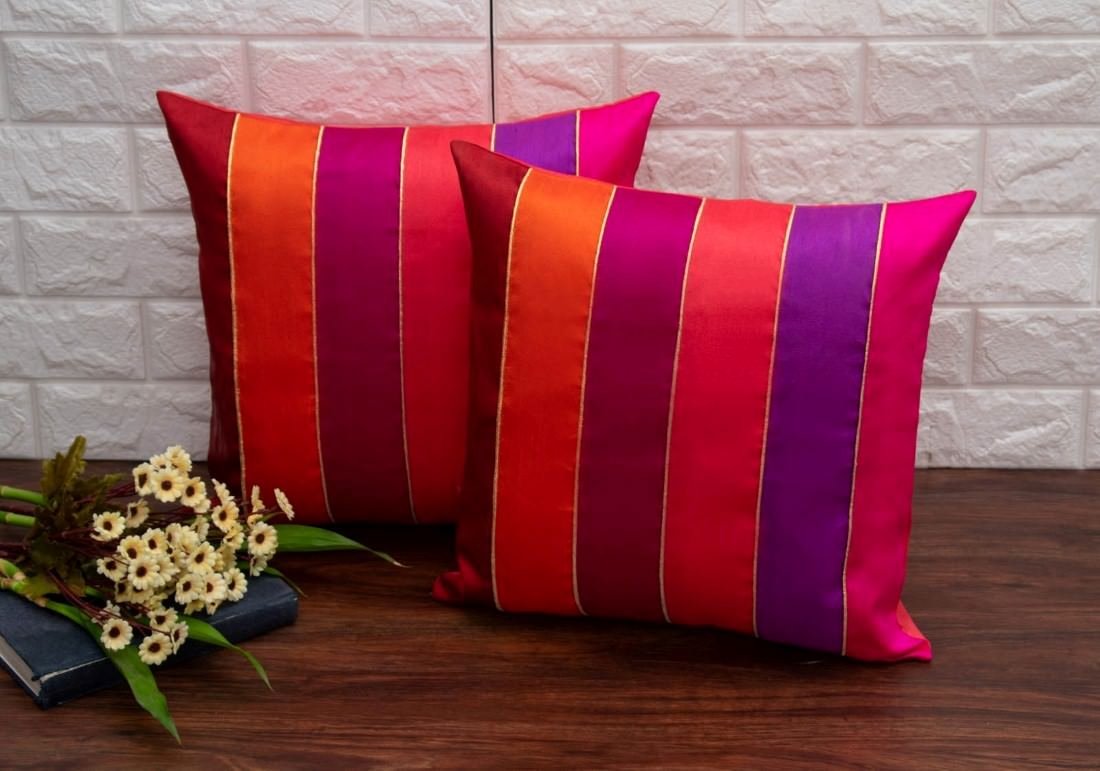 Go Glamorous 6 Shades of Jewel Tone Designer Kattran Cushion Covers