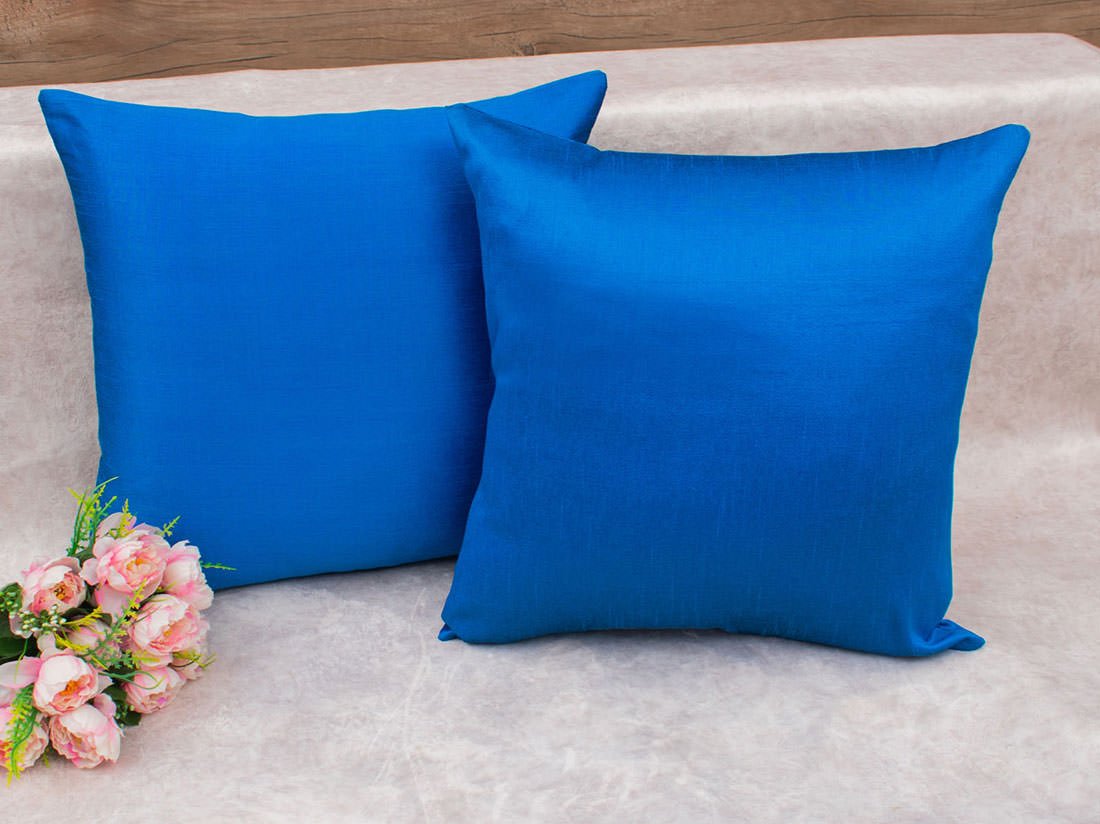 Plain Solid Superlative Teal Blue Cushion Covers