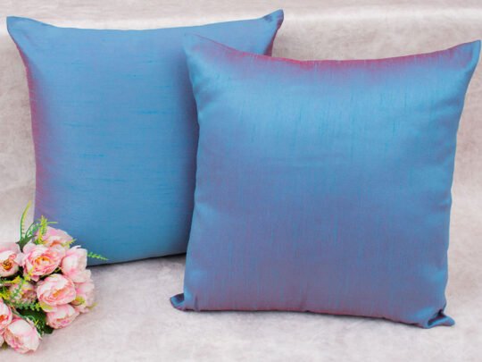 Plain Solid Superlative Steel Blue Cushion Covers