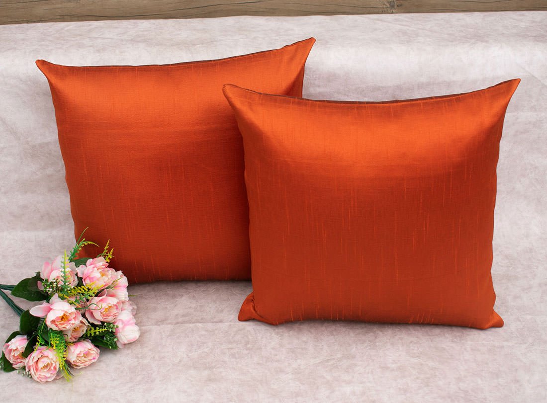Plain Solid Superlative Red Brown Cushion Covers