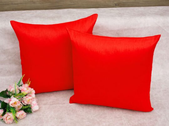 Plain Solid Superlative Red Cushion Covers