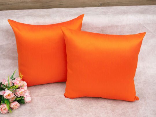 Plain Solid Superlative Orange Cushion Covers