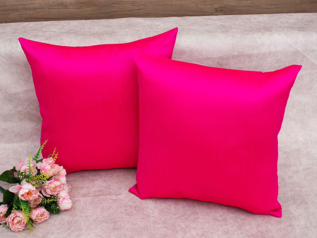 Plain Solid Superlative Magenta Cushion Covers