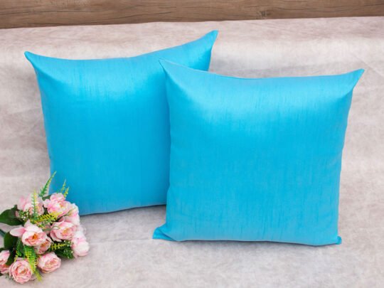 Plain Solid Superlative Sky Blue Cushion Covers