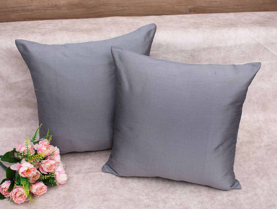 Plain Solid Superlative Grey Cushion Covers
