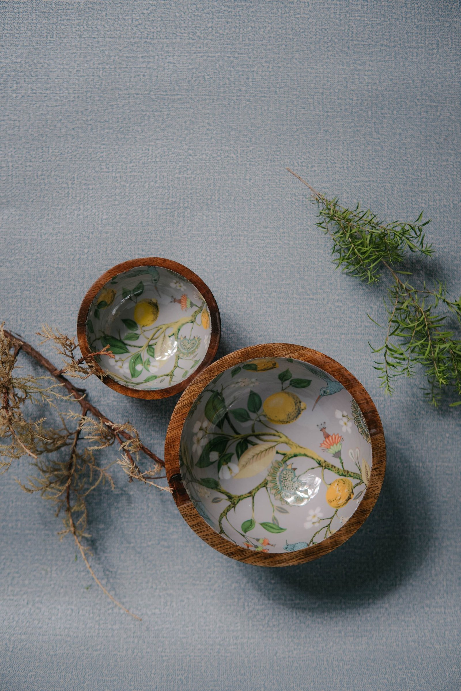 Wooden Artistic Humming Bird - Bowl Set - Image 2