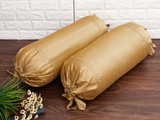Plain Solid Superlative Beige Bolster Covers