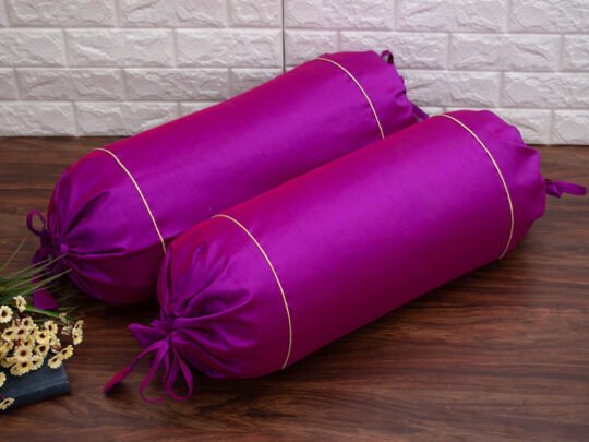 Plain Solid Superlative Purple Bolster Covers