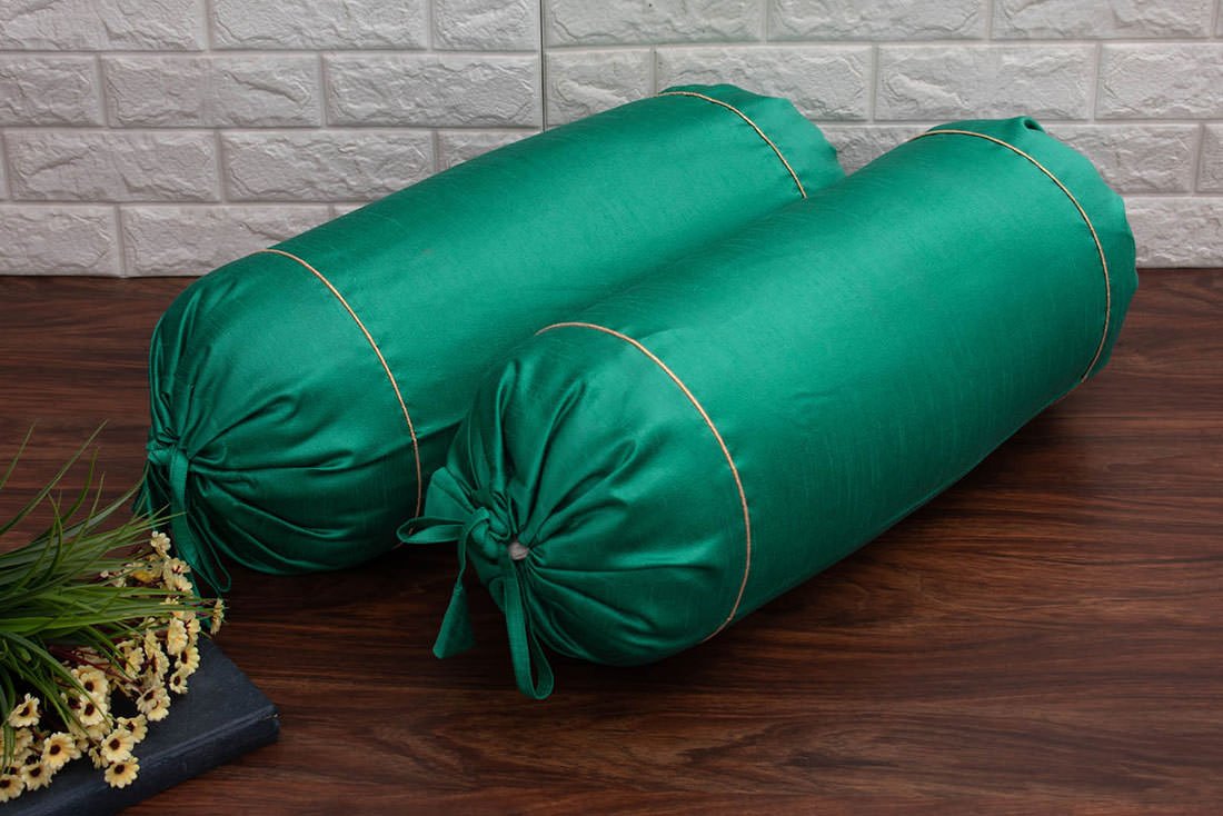 Plain Solid Superlative Mint Green Bolster Covers