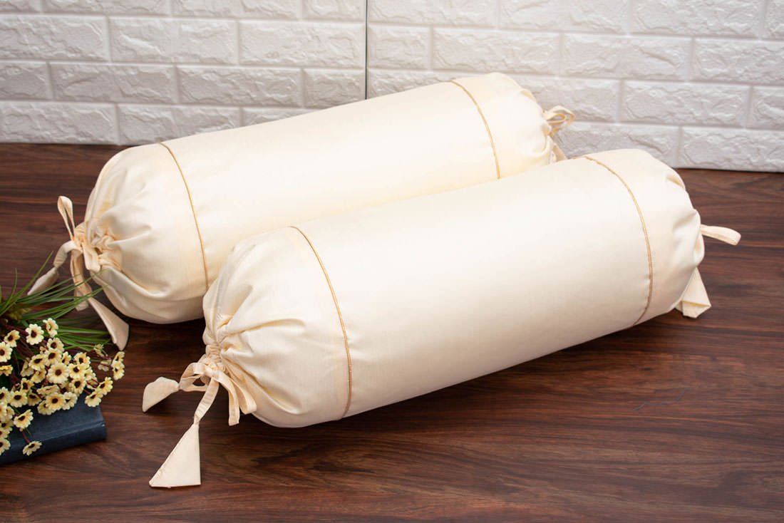 Plain Solid Superlative Ivory Bolster Covers