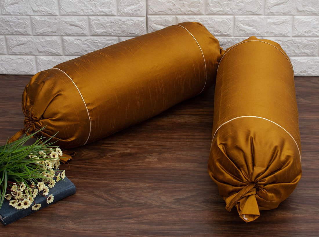 Plain Solid Superlative Rust Bolster Covers - Image 2