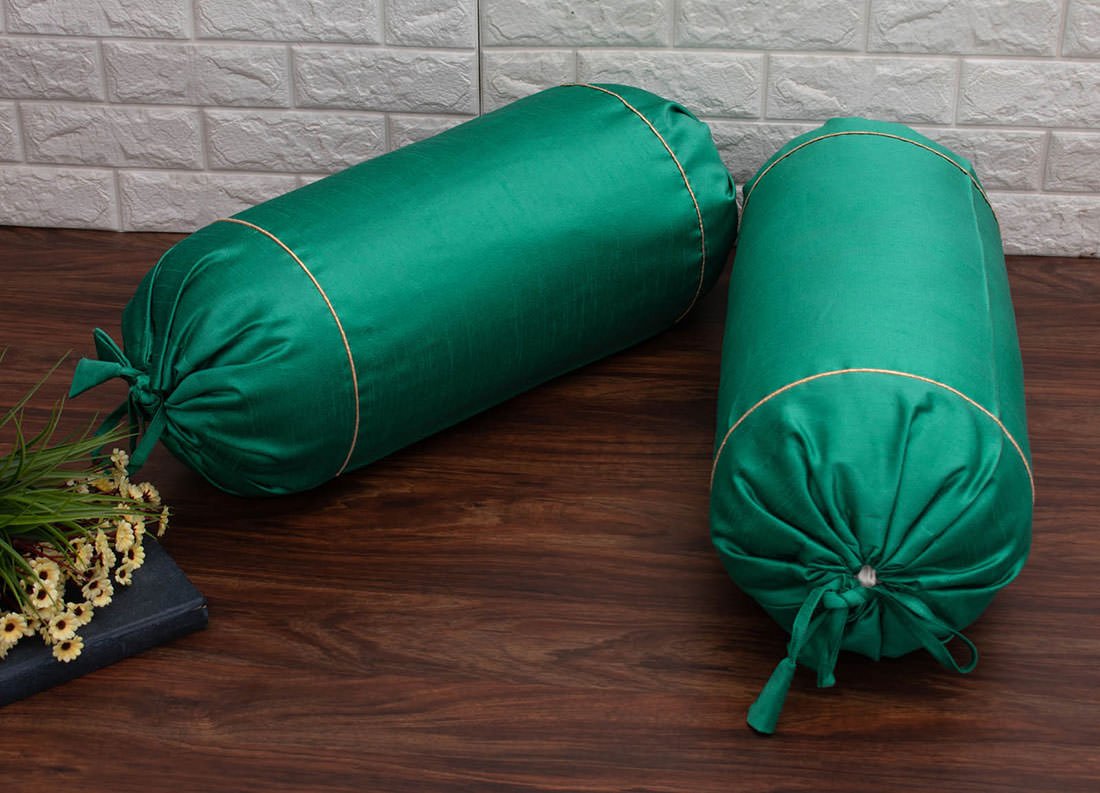 Plain Solid Superlative Mint Green Bolster Covers - Image 2