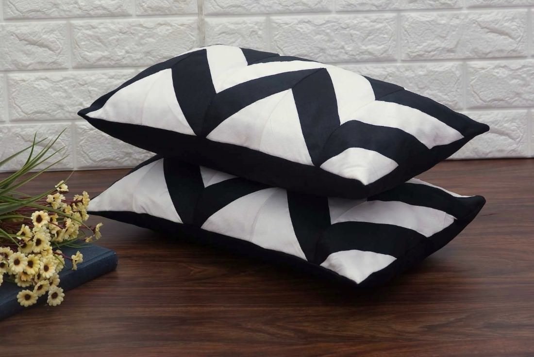 Zig Zag Multicolor Rectangular Cushion Covers - Image 2