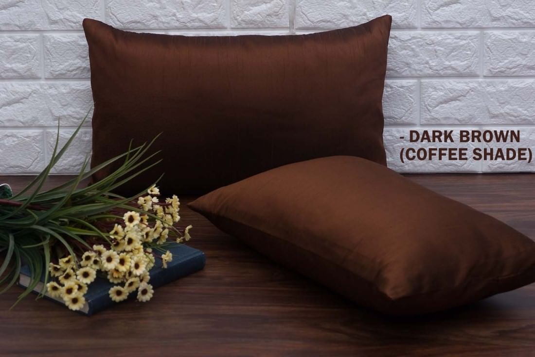 Plain Solid Superlative Dark Brown Rectangular Cushion Covers - Image 5