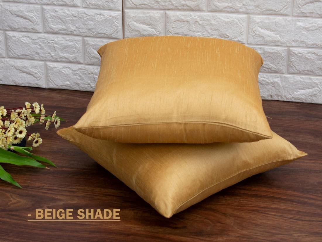 Plain Solid Superlative Beige Cushion Covers - Image 5
