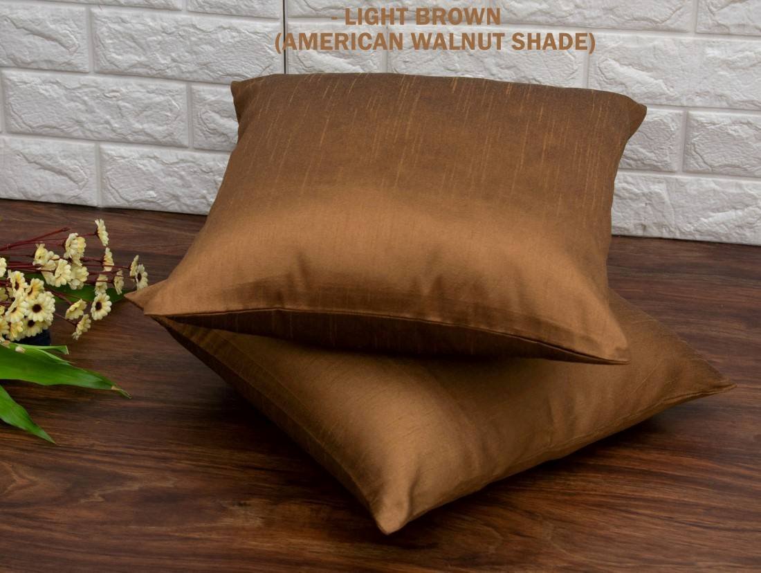 Plain Solid Superlative Light Brown Cushion Covers - Image 5
