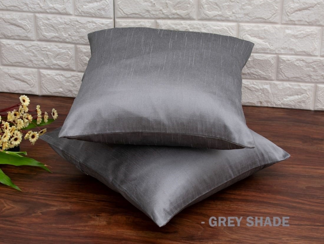 Plain Solid Superlative Grey Cushion Covers - Image 5