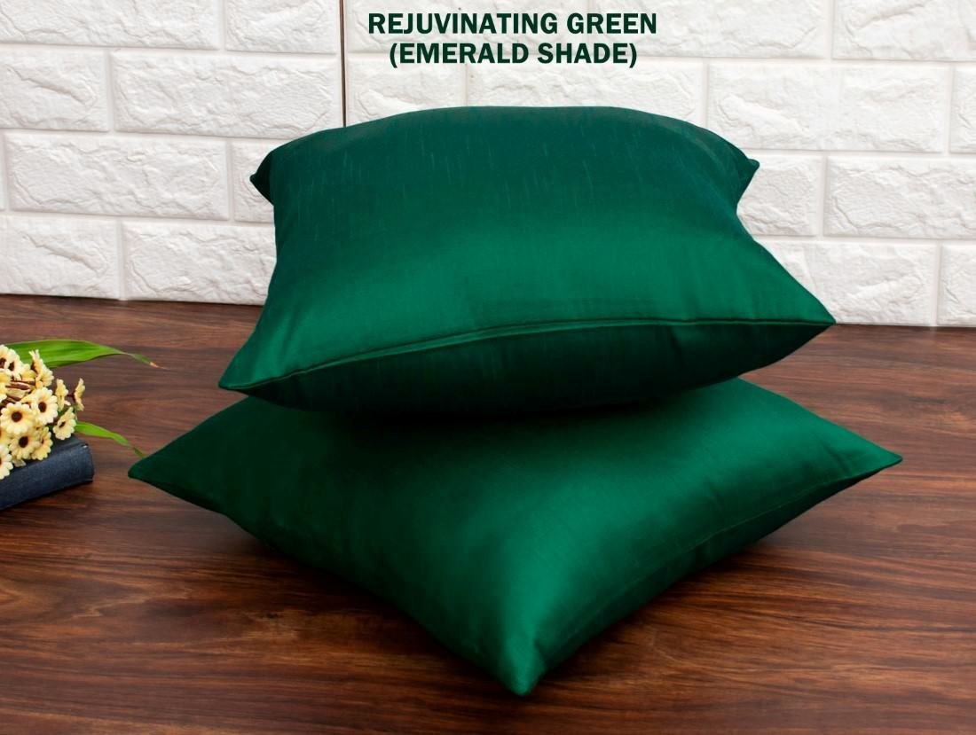 Plain Solid Superlative Emerald Green Cushion Covers - Image 5