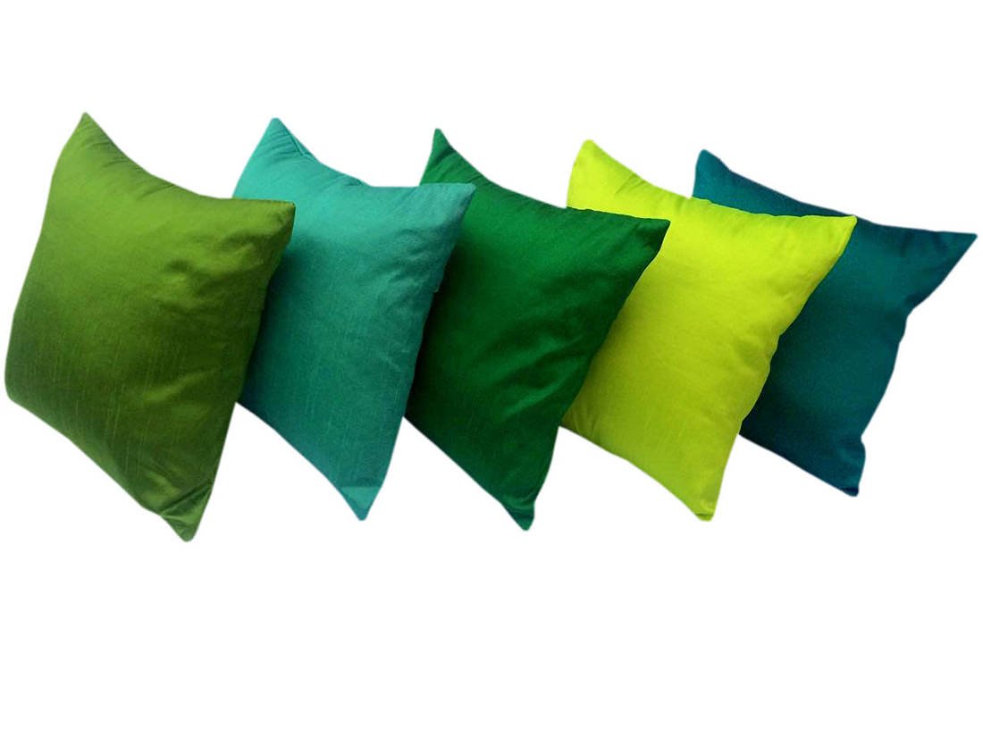 Go Green 5 Shades of Green cushion covers - Image 2
