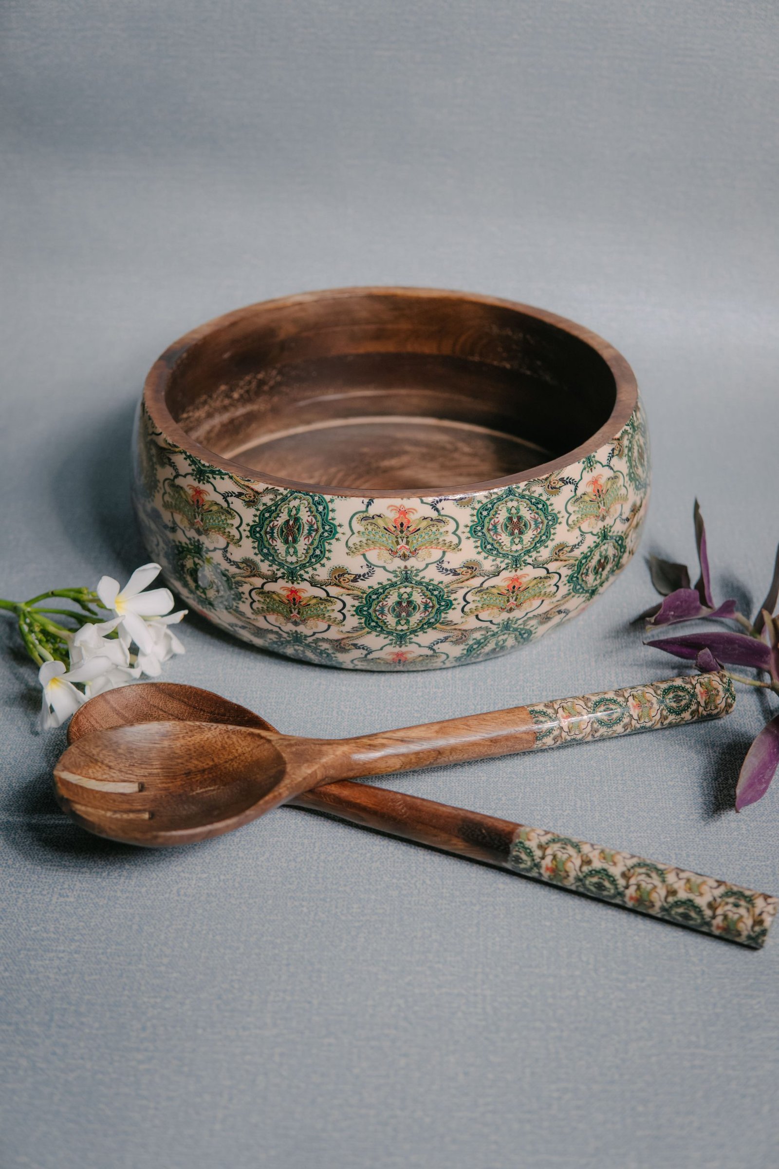 Wooden Artistic Tropical Noor - Multipurpose Serving Bowl - Image 2