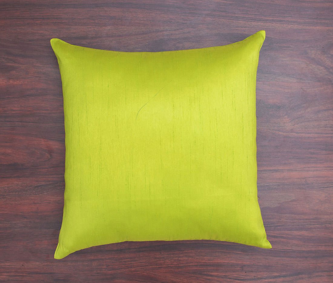 Plain Solid Superlative Parrot Green Cushion Covers - Image 3