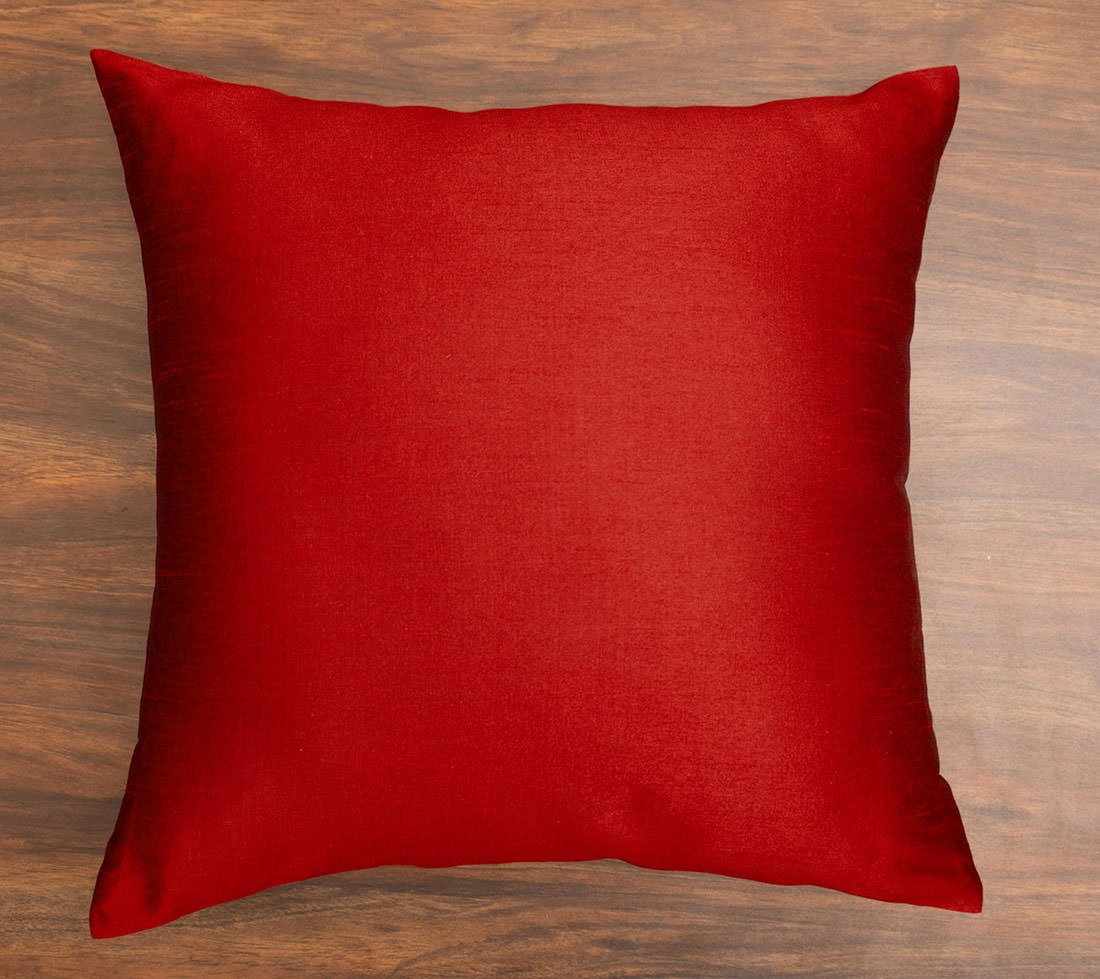 Plain Solid Superlative Maroon Cushion Covers - Image 3