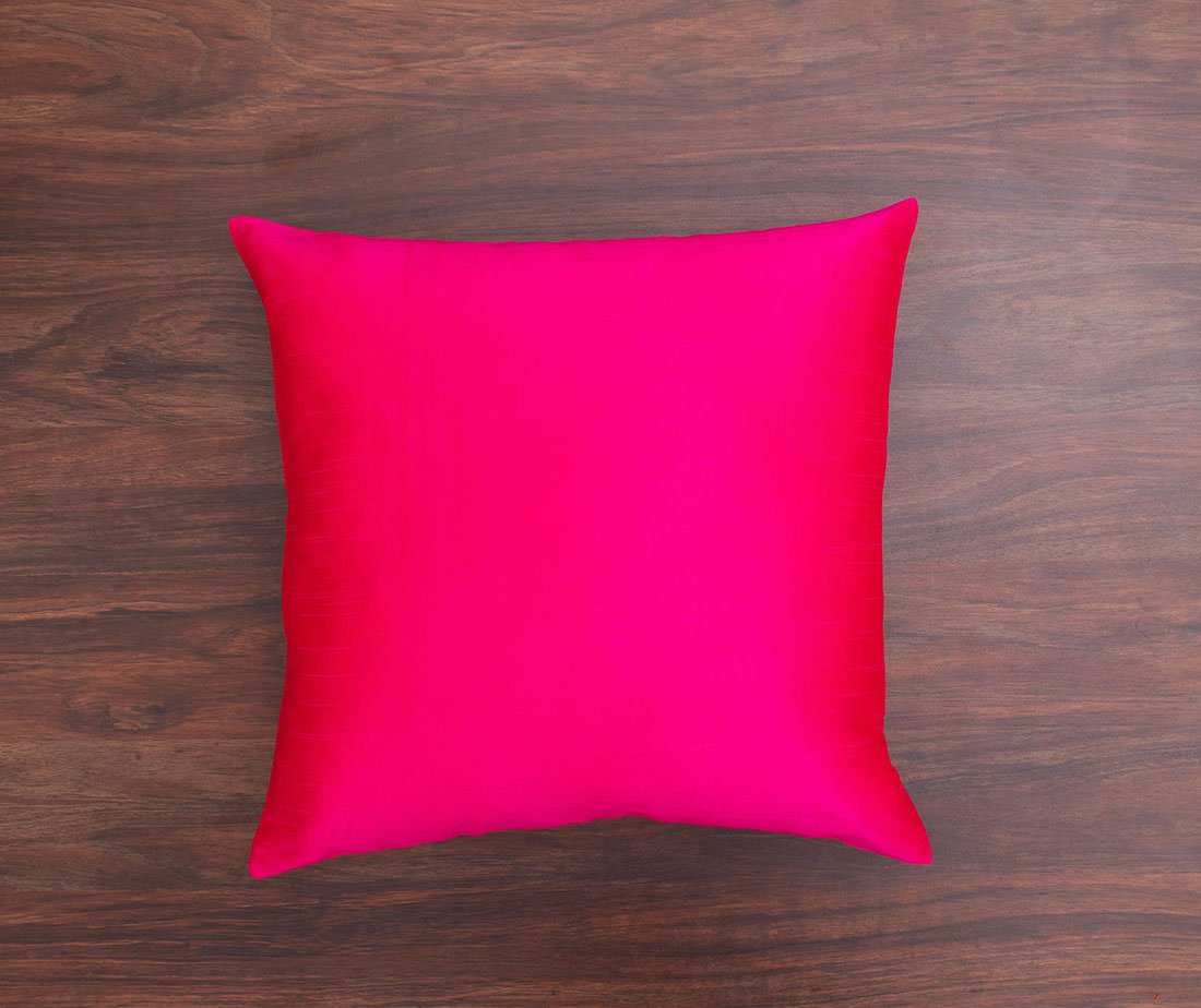 Plain Solid Superlative Magenta Cushion Covers - Image 3