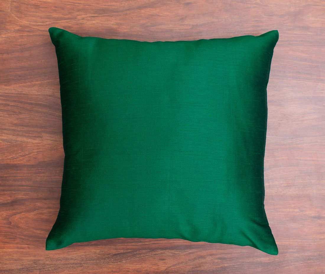 Plain Solid Superlative Emerald Green Cushion Covers - Image 3