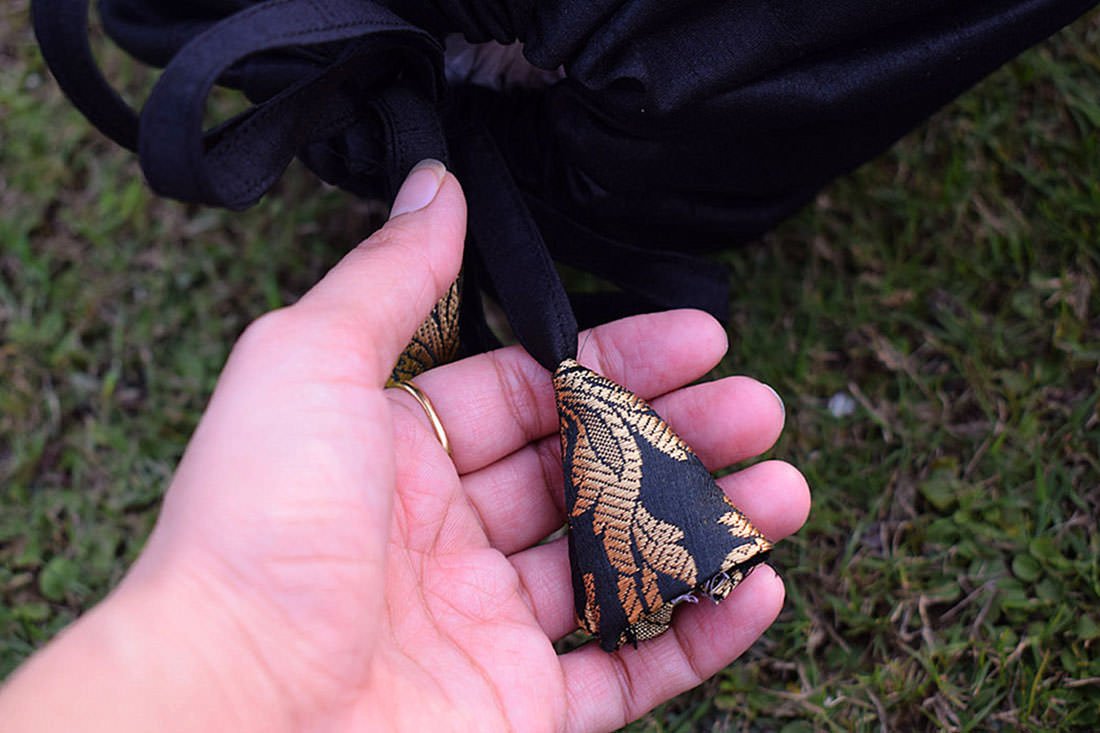 MUGHAL BANARASI Brocade Bolster Covers (Black & Golden) - Image 3