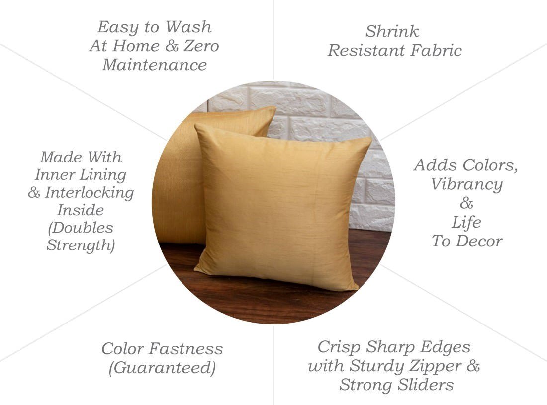 Plain Solid Superlative Beige Cushion Covers - Image 6