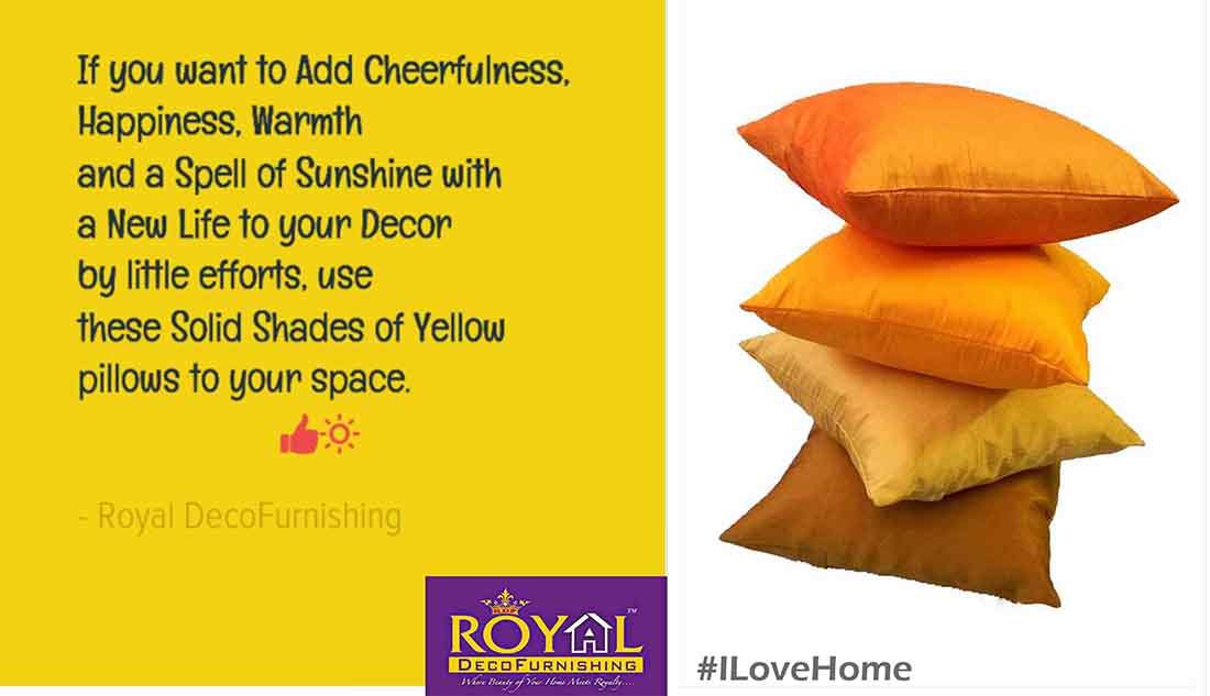 Go Yellow 4 Different Shades Yellow Cushion Covers - Image 4