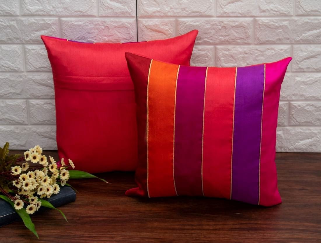 Go Glamorous 6 Shades of Jewel Tone Designer Kattran Cushion Covers - Image 3