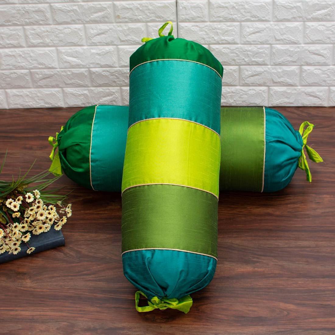 Go Green 5 Shades of Green Designer Bolster Covers - Image 3