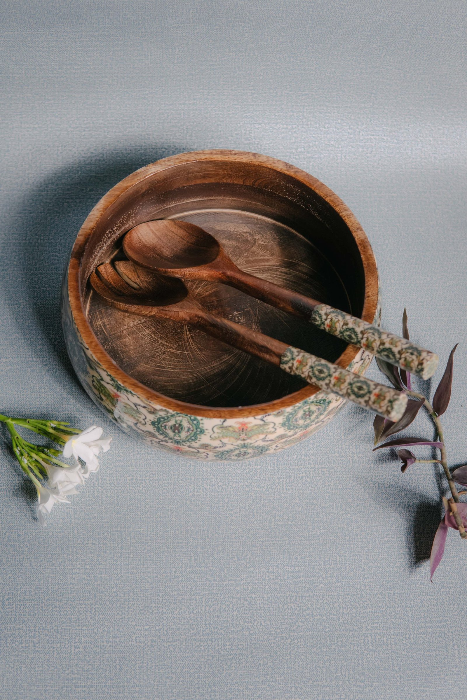 Wooden Artistic Tropical Noor - Multipurpose Serving Bowl - Image 3
