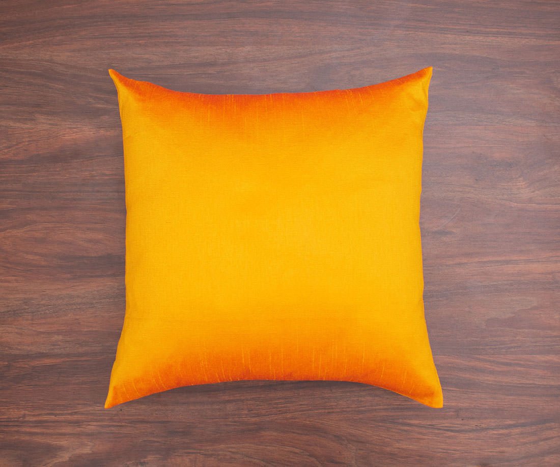 Plain Solid Superlative Rust Yellow Cushion Covers - Image 3