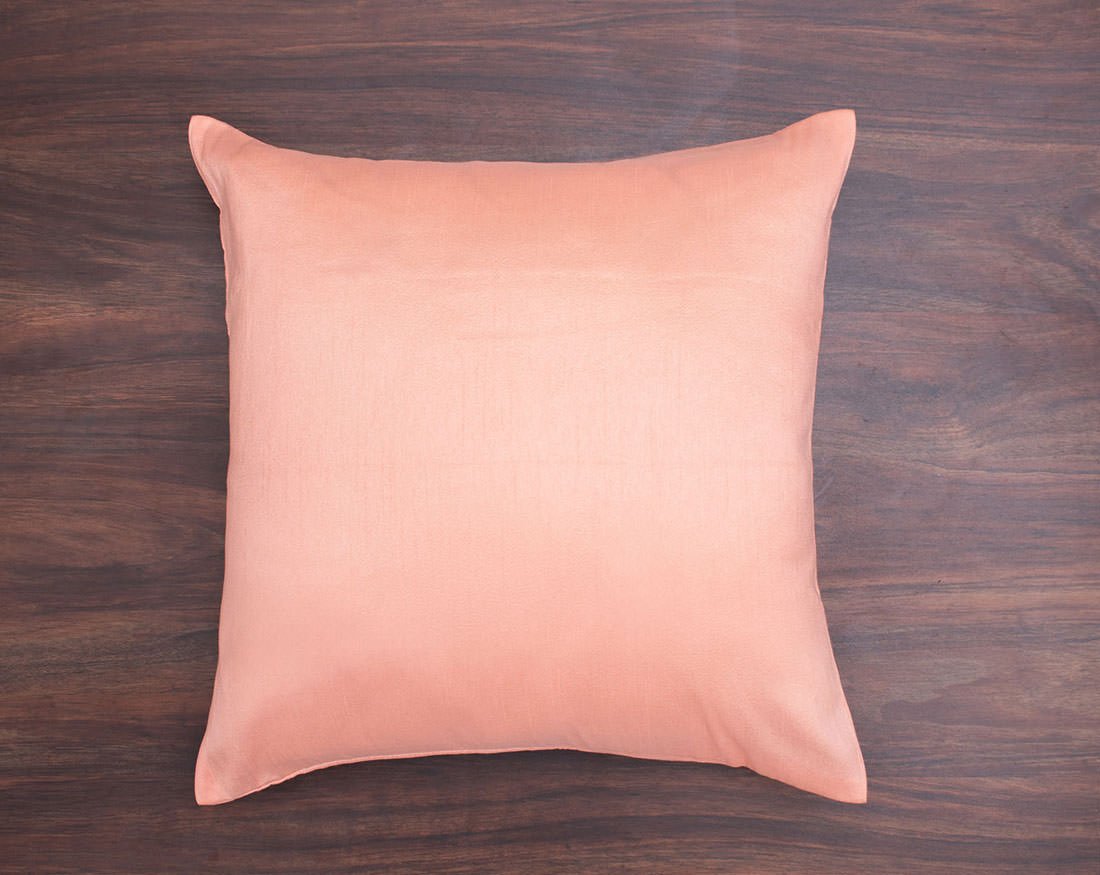 Plain Solid Superlative Peach Cushion Covers - Image 3