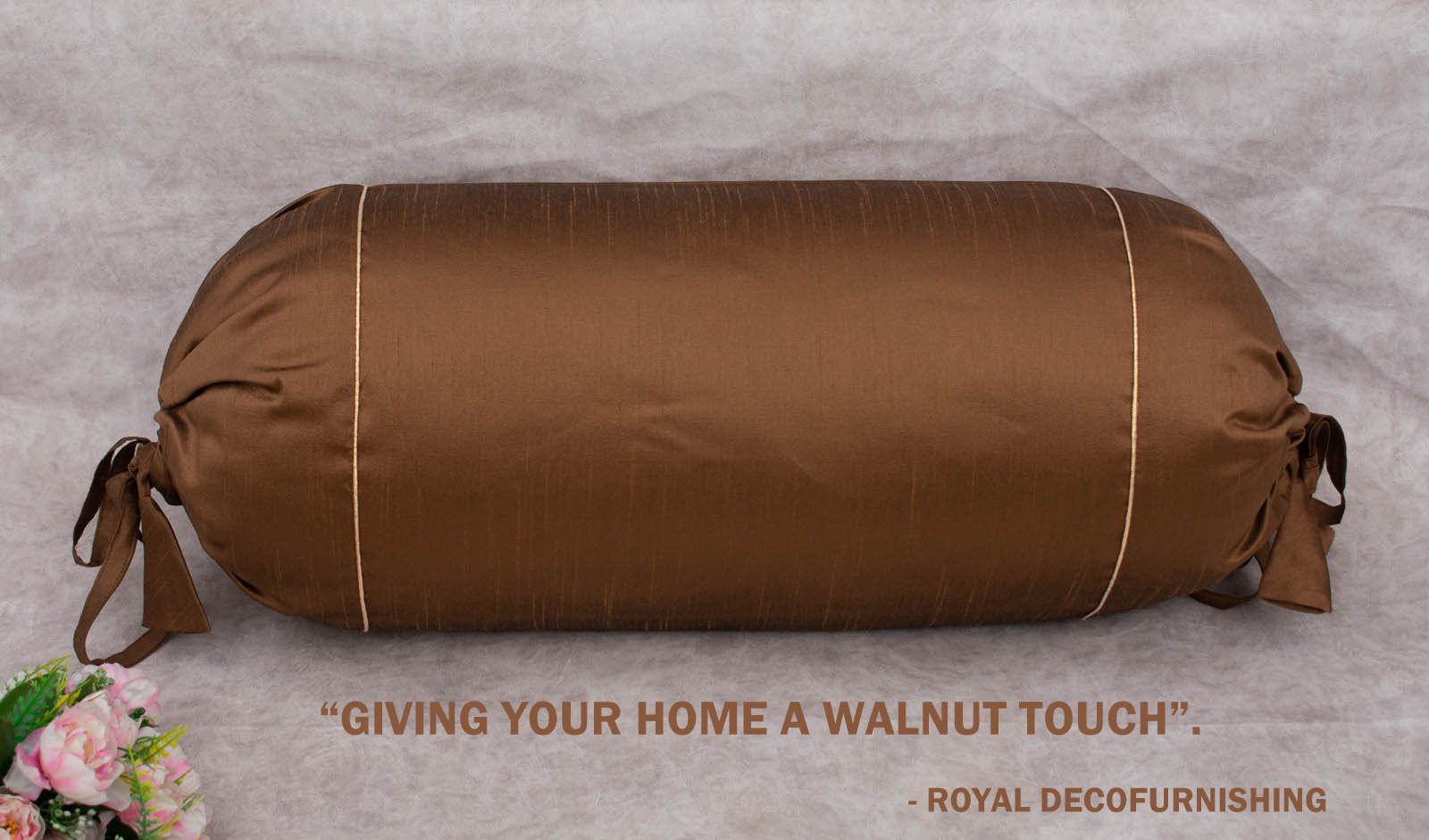 Plain Solid Superlative Light Brown Bolster Covers - Image 5