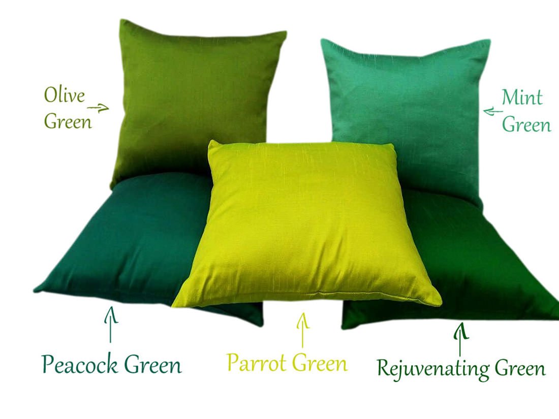 Go Green 5 Shades of Green cushion covers - Image 4